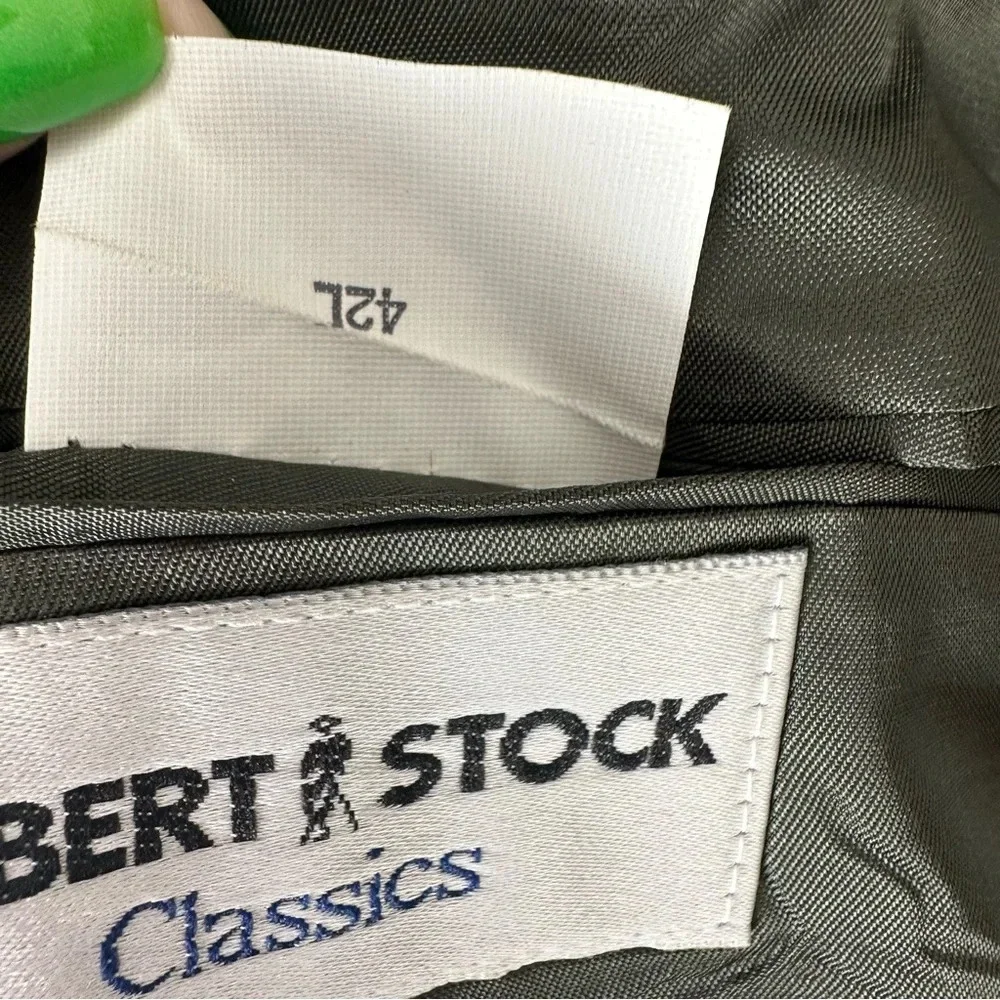 Robert Stock Classics Men’s Sport‎ Coat Size 42 Long Brown Plaid Tweed Old Money